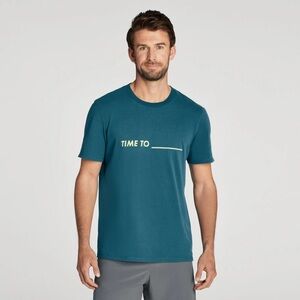 Hoka One One Teal Short Sleeve Tee Small